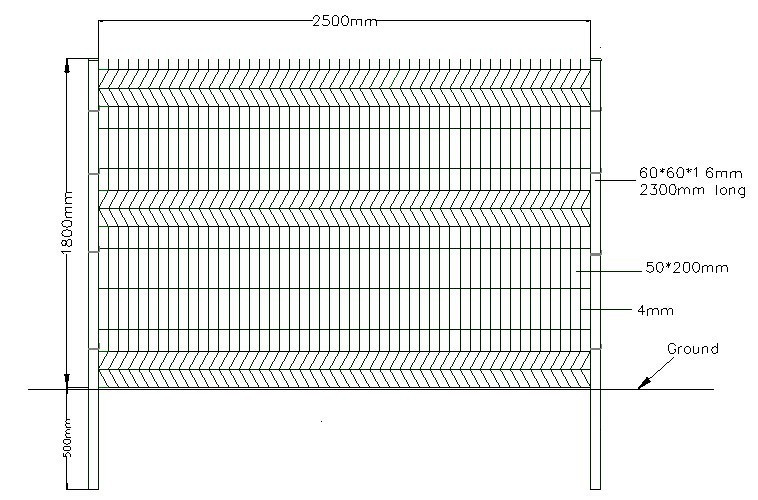 Welded Mesh Fence