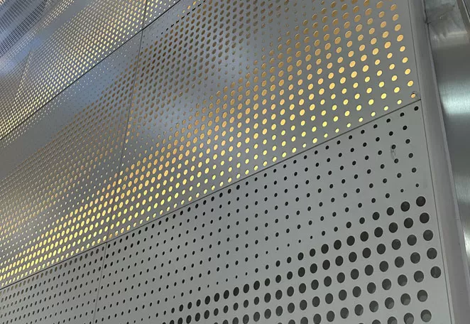 Decorative perforated mesh